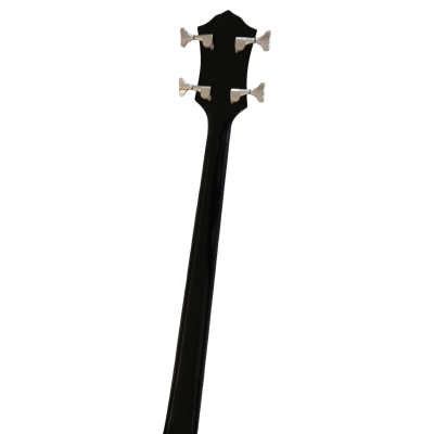 Custom Dynasty Kiss Gloss Black White Pinstripe Band Edge Gene Simmons Punisher Bass - Image 2