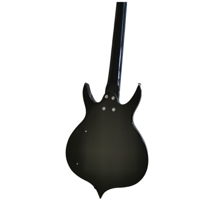 Custom Dynasty Kiss Gloss Black White Pinstripe Band Edge Gene Simmons Punisher Bass - Image 3