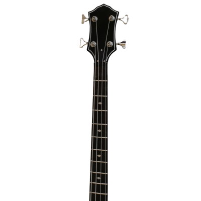 Custom Dynasty Kiss Gloss Black White Pinstripe Band Edge Gene Simmons Punisher Bass - Image 5