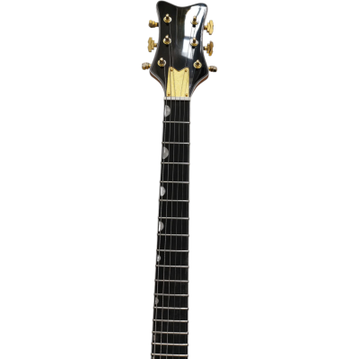 Custom Sovereign G6139T Black Gold Center Block Falcon Broadkaster Finish Single Cutaway Guitar - Image 2