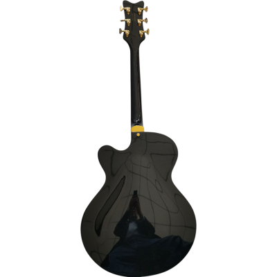 Custom Sovereign G6139T Black Gold Center Block Falcon Broadkaster Finish Single Cutaway Guitar - Image 7