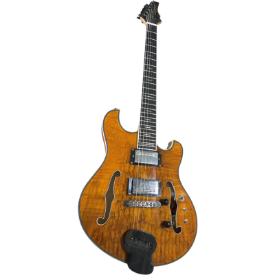 Custom Vesper Languedoc Region Fhole Natural Amber Spalted Maple Bracing Inside Guitar - Image 2