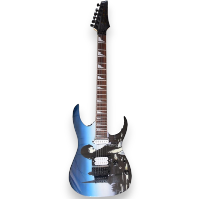 Custom Axis RG Anime Character Silhouette Graphic Hand Painted Electric Floyd Rose Guitar