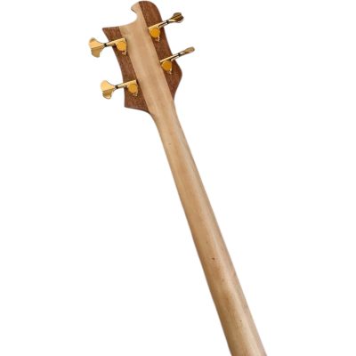 Custom Nova Lemmy Kilmister 4004 Walnut Stain Wood Carved Oak Leaves 4 String Bass - Image 7