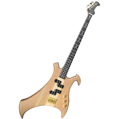 Custom Pulse Buzzard Natural Finish John Entwistle 4 String Bass Number Fretboard Inlays - Image 5