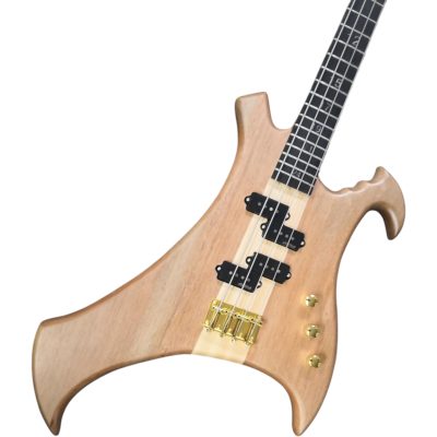 Custom Pulse Buzzard Natural Finish John Entwistle 4 String Bass Number Fretboard Inlays