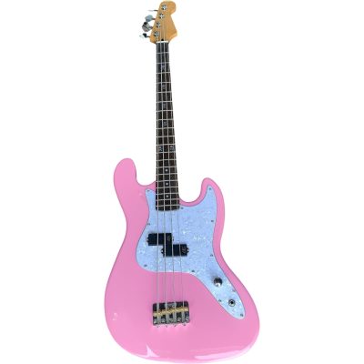 Custom Regent Hot Pink Skully Mark Hoppus 4 String Jazz Bass