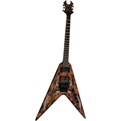 Custom Kerry King V2 Flying V Norturne Tribal Flame Guitar - Image 2
