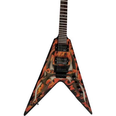 Custom Kerry King V2 Flying V Norturne Tribal Flame Guitar