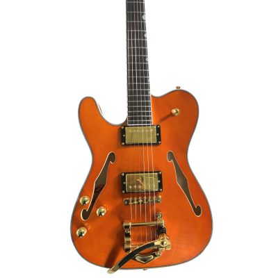 Custom Regent Fhole Translucent Orange Stain Paul Waller Masterbuilt Bigsby Guitar