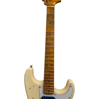 Custom Regent Heavy Relic Maple Scalloped Fretboard Aged Graffiti Yellow Yngwie Malmsteen Guitar - Image 6
