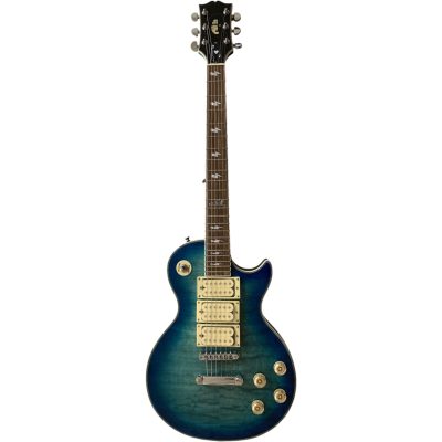 Custom Crown Ace Frehley Kiss Heritage Blue Quilted Maple Top 6 String Electric Guitar - Image 2