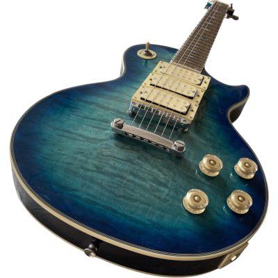 Custom Crown Ace Frehley Kiss Heritage Blue Quilted Maple Top 6 String Electric Guitar - Image 5