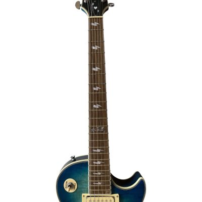 Custom Crown Ace Frehley Kiss Heritage Blue Quilted Maple Top 6 String Electric Guitar - Image 7