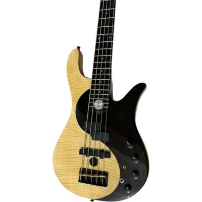 Custom Solis Yin Yang Deluxe 5 String Bass Victor Wooten Special Flame Maple and Black