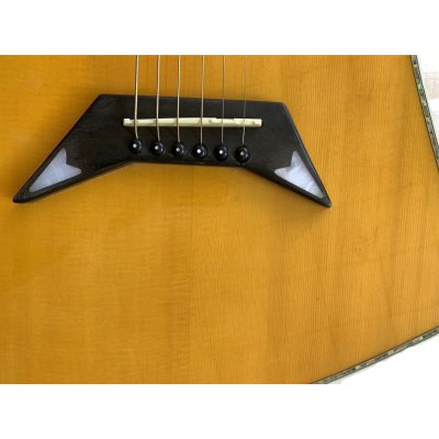 Custom Halo Abalone Bindings Matthias Jabs Guitar EX90 Akustik Natural High Gloss - Image 6