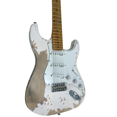 Custom Regent ST Jeff Beck Aged Relic White Guitar