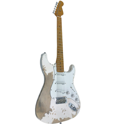 Custom Regent ST Jeff Beck Aged Relic White Guitar - Image 4