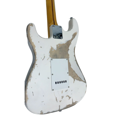 Custom Regent ST Jeff Beck Aged Relic White Guitar - Image 5