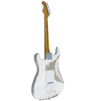 Custom Regent ST Jeff Beck Aged Relic White Guitar - Image 7
