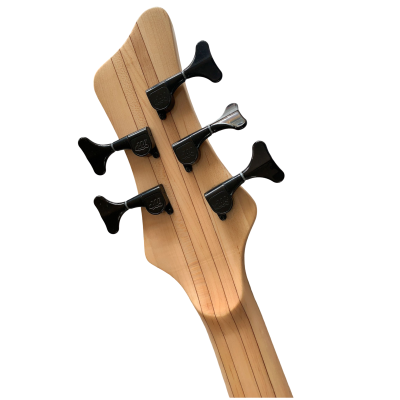 Custom Onyx Patriot Translucent Blue Burst Flamed Maple 5 String Bass Multi Fanned Fret - Image 5