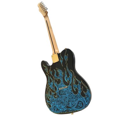 Custom Regent Blue Paisley Flames James Burton Electric Guitar 3 Pickups - Image 7
