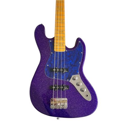 Custom Regent Adam Clayton 4 String Jazz Bass Purple Sparkle