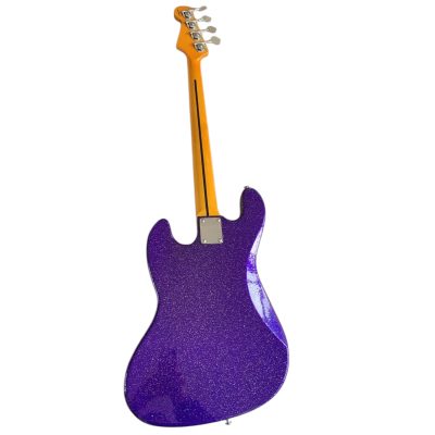 Custom Regent Adam Clayton 4 String Jazz Bass Purple Sparkle - Image 6