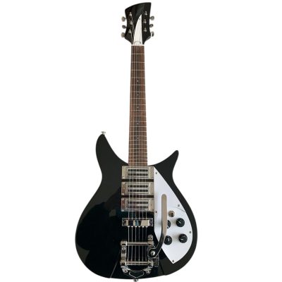 Custom Nova Black Jetglo 325C64 21 Inch Scale Length 6 String Guitar - Image 2