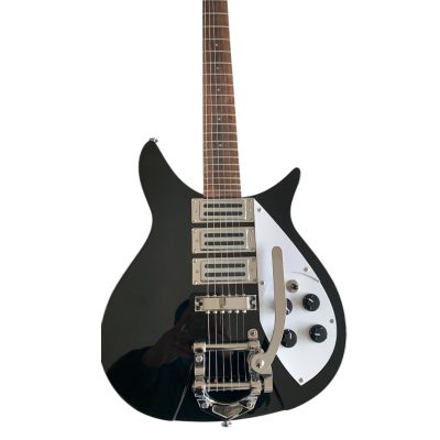 Custom Nova Black Jetglo 325C64 21 Inch Scale Length 6 String Guitar