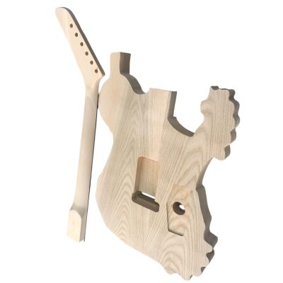 Custom Obsidian DIY Unfinished George Lynch Skull And Bones Body Neck Guitar - Image 4