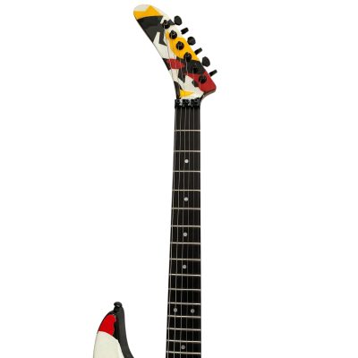 Custom Obsidian George Lynch Vintage White Ebony Fretboard Kamikaze Floyd Rose Tremolo Kanji Electric Guitar - Image 6