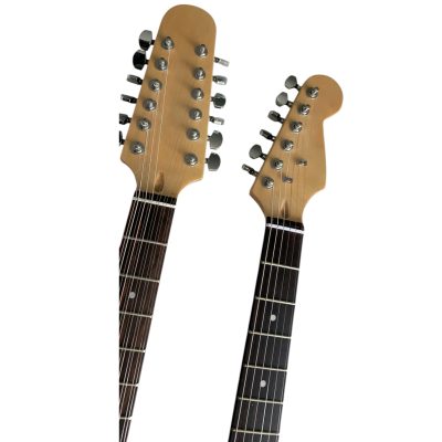 Custom Regent Yngwie Malmsteen Mahogany Wood Body Sunburst Finish Double Neck Guitar - Image 3