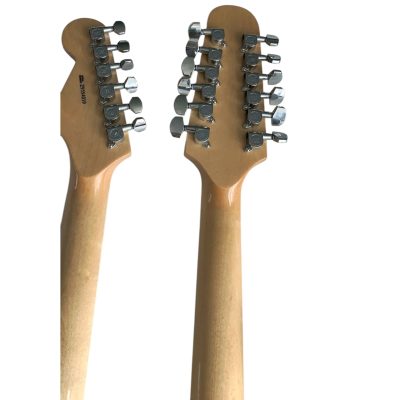 Custom Regent Yngwie Malmsteen Mahogany Wood Body Sunburst Finish Double Neck Guitar - Image 5