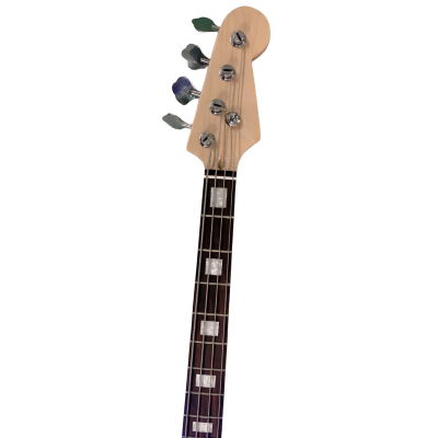Custom Regent Plexiglass Acrylic Lucite 4 String Rosewood Fretboard Precision Blue LED Glow Bass - Image 4