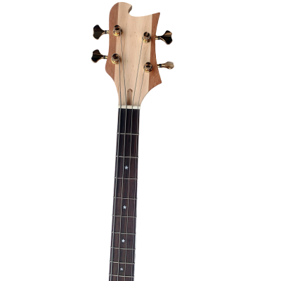Custom Nova Lemmy Kilmister 4004 Natural Walnut Wood Carved Oak Leaves 4 String Bass - Image 4