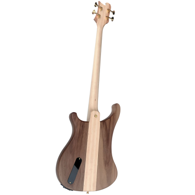 Custom Nova Lemmy Kilmister 4004 Natural Walnut Wood Carved Oak Leaves 4 String Bass - Image 5