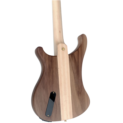 Custom Nova Lemmy Kilmister 4004 Natural Walnut Wood Carved Oak Leaves 4 String Bass - Image 6