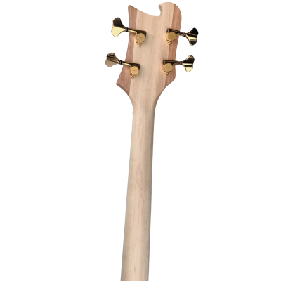 Custom Nova Lemmy Kilmister 4004 Natural Walnut Wood Carved Oak Leaves 4 String Bass - Image 7