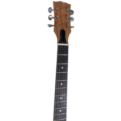 Custom Crown ES333 Brown Cream Racing Stripes Tom DeLonge White Fhole Jazz Electric Guitar - Image 2