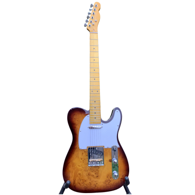 Custom Regent Burl Sunburst Keith 6 String Electric Guitar - Image 4