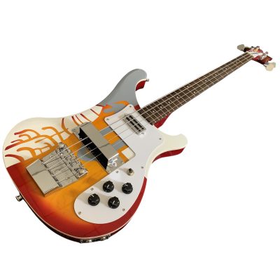Custom Nova 4003 Psychedelic Paul McCartney Cherry Fireglo 4 String Bass - Image 5