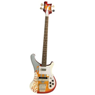 Custom Nova 4003 Psychedelic Paul McCartney Cherry Fireglo 4 String Bass - Image 9