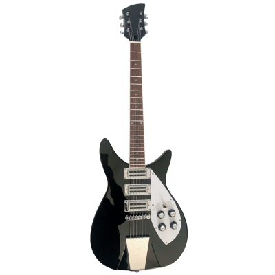 Custom Nova Jetglo Black 325 Electric Guitar Rosewood Fretboard - Image 3