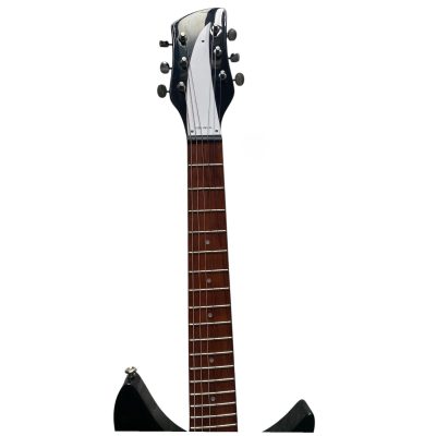 Custom Nova Black Jetglo 325C64 21 Inch Scale Length 6 String Rosewood Fretboard Guitar White Pickguard - Image 6
