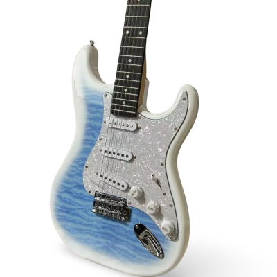 Custom Regent MIJ Hybrid Quilted Maple Top Jimi Larimar Blue Guitar - Image 2