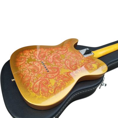 Custom Regent Gold Paisley Maple Fretboard Transparent Pickguard Electric Guitar - Image 7