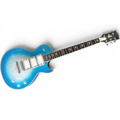 Custom Crown Ace Frehley Budokan Robot Blue Sparkle Dust Electric Guitar - Image 9