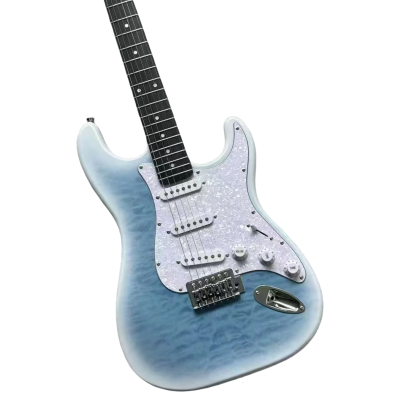 Custom Regent MIJ Hybrid Quilted Maple Top Jimi Larimar Blue Guitar - Image 9