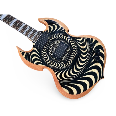 Custom Titan Wylde Barbarian RawTop Psychic Bullseye Electric Guitar - Image 7